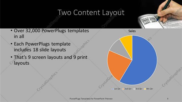 Two Content presentation slide layout