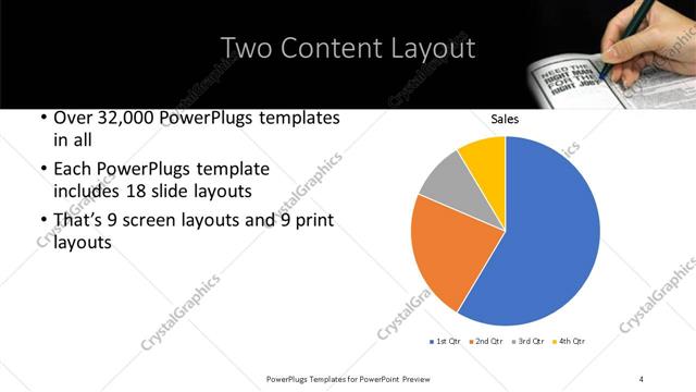 Two Content presentation slide layout