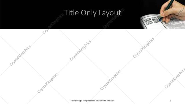 Title Only presentation slide layout