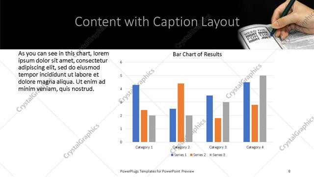 Content with Caption presentation slide layout