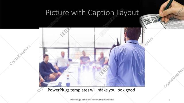 Picture with Caption presentation slide layout