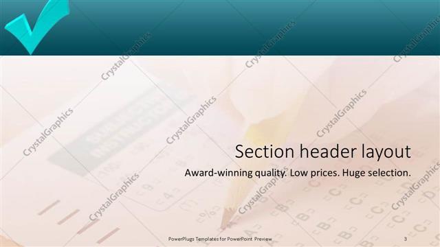 Section Header presentation slide layout