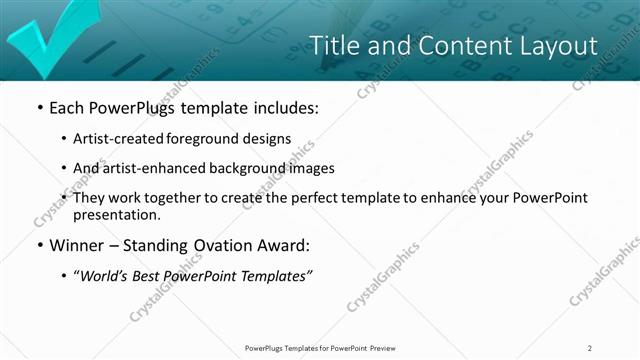 Title and Content presentation slide layout