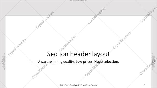 Section Header presentation slide layout