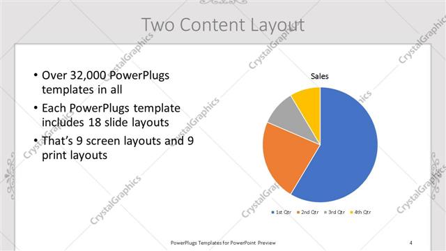 Two Content presentation slide layout