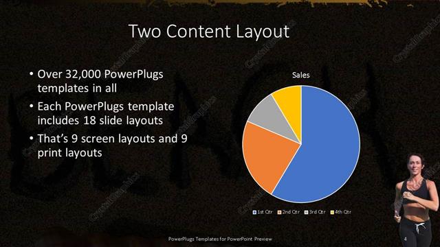 Two Content presentation slide layout