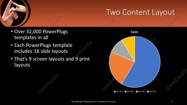 Two Content presentation slide layout