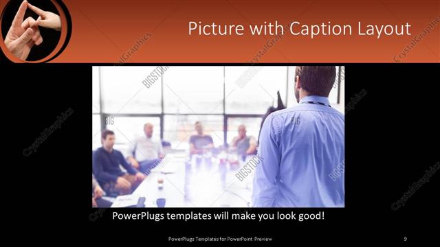 Picture with Caption presentation slide layout