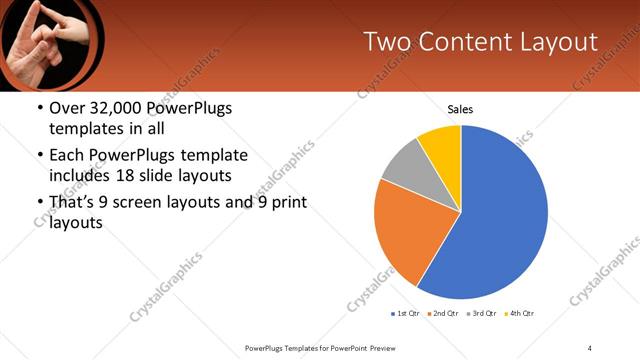 Two Content presentation slide layout