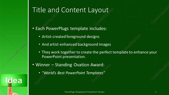 Title and Content presentation slide layout