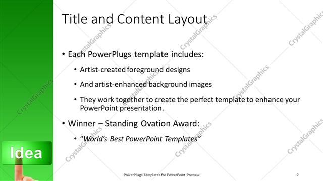 Title and Content presentation slide layout