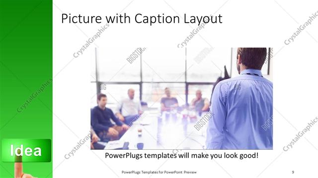 Picture with Caption presentation slide layout