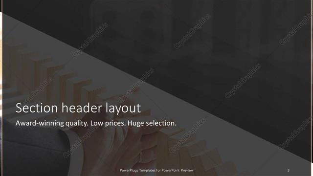 Section Header presentation slide layout