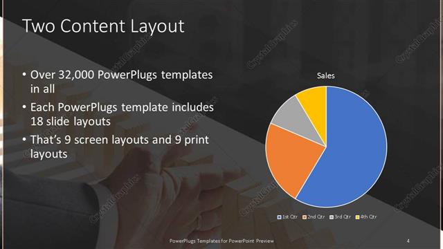 Two Content presentation slide layout