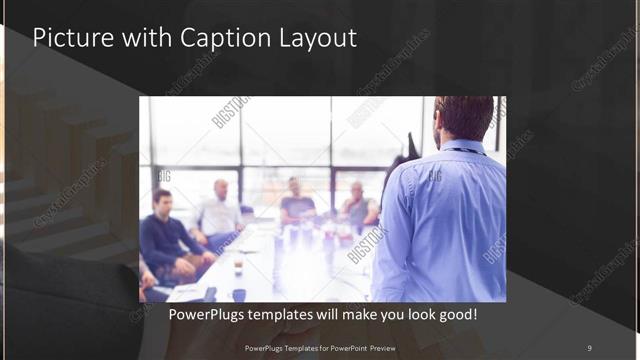 Picture with Caption presentation slide layout