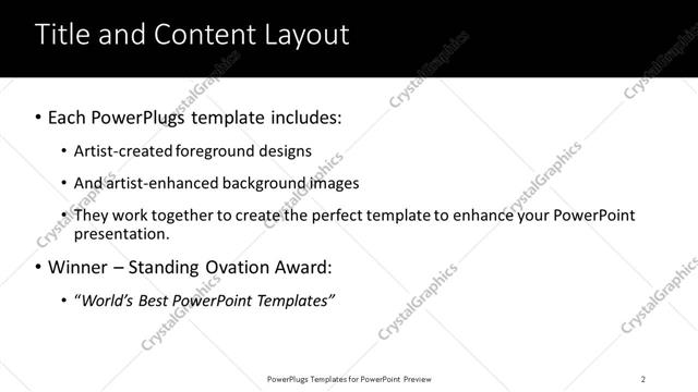 Title and Content presentation slide layout