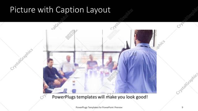 Picture with Caption presentation slide layout