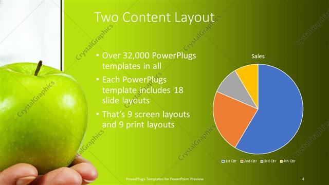 Two Content presentation slide layout