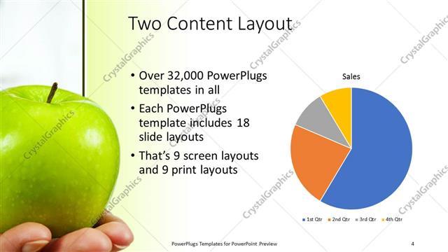 Two Content presentation slide layout