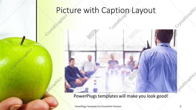 Picture with Caption presentation slide layout