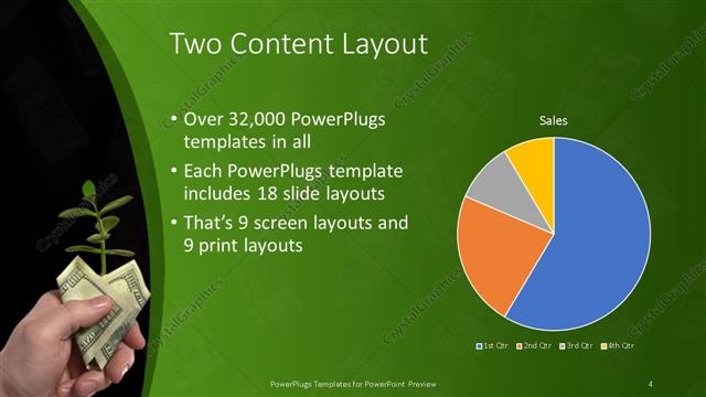 Two Content presentation slide layout
