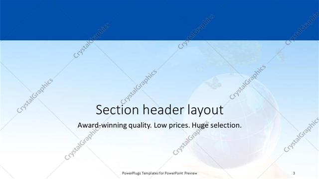 Section Header presentation slide layout