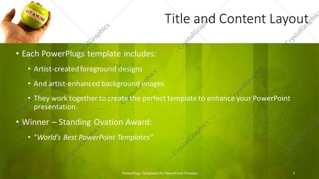 Title and Content presentation slide layout
