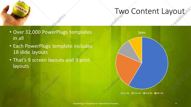 Two Content presentation slide layout