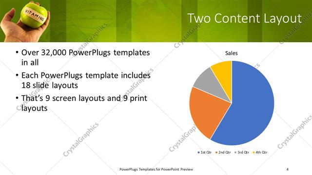 Two Content presentation slide layout