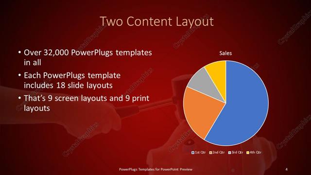 Two Content presentation slide layout