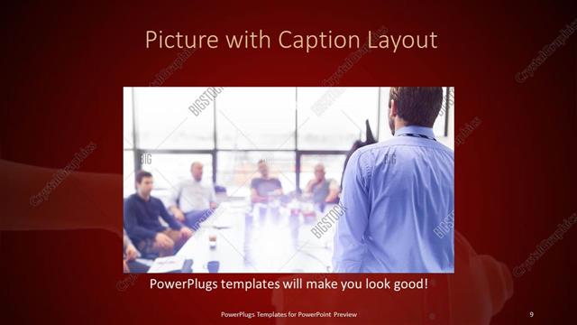 Picture with Caption presentation slide layout