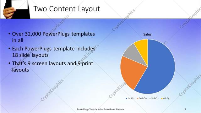 Two Content presentation slide layout