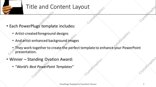 Title and Content presentation slide layout