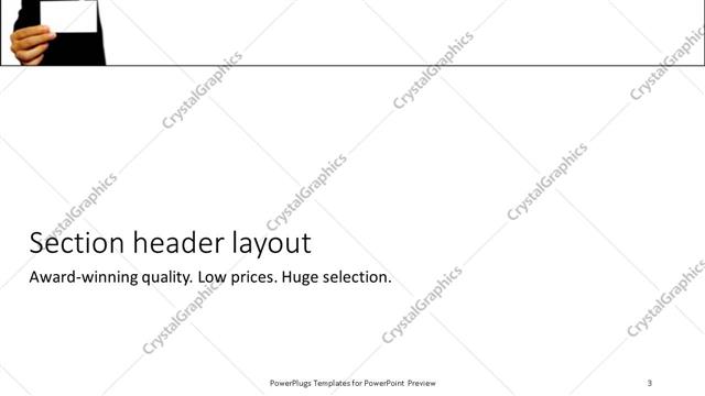 Section Header presentation slide layout