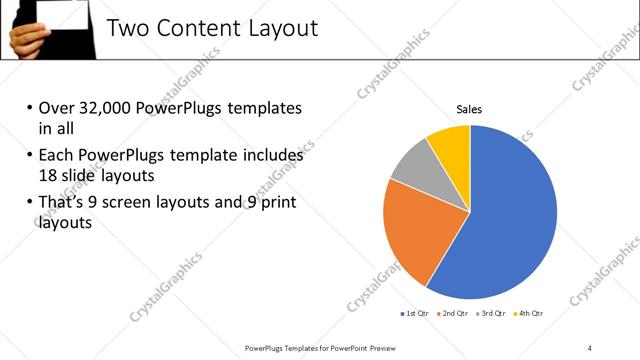 Two Content presentation slide layout
