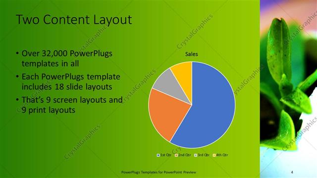 Two Content presentation slide layout