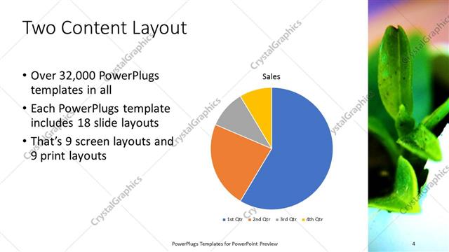 Two Content presentation slide layout