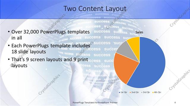 Two Content presentation slide layout