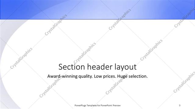 Section Header presentation slide layout