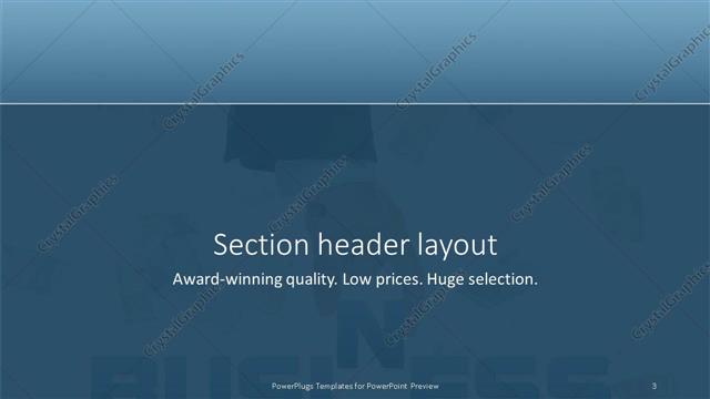 Section Header presentation slide layout