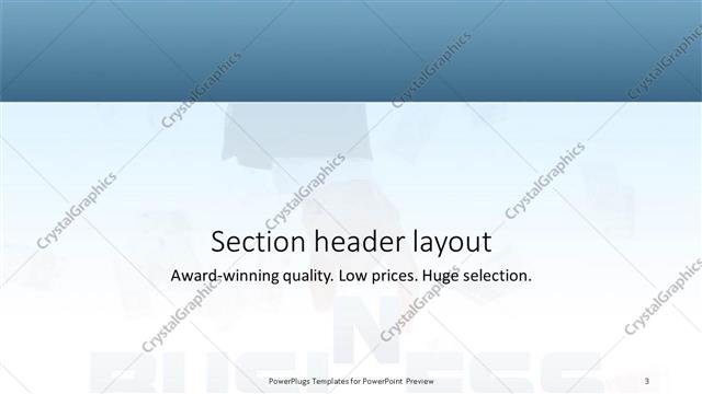 Section Header presentation slide layout