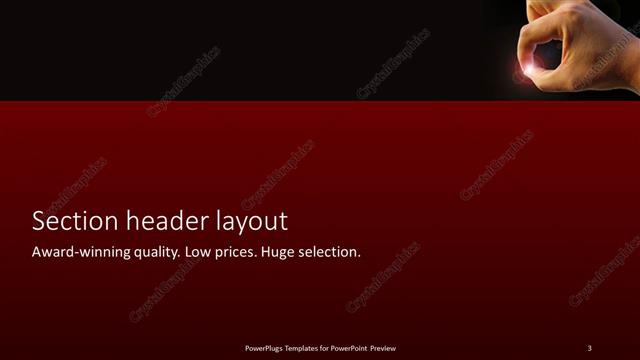 Section Header presentation slide layout