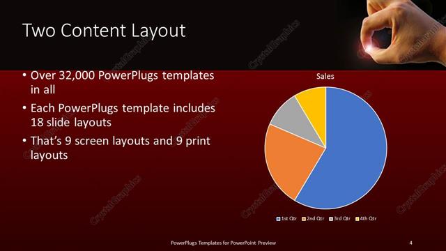 Two Content presentation slide layout