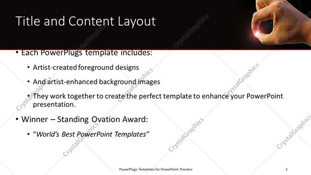 Title and Content presentation slide layout