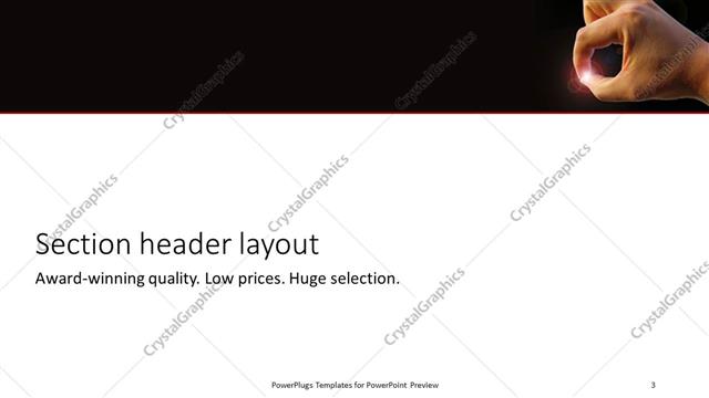 Section Header presentation slide layout