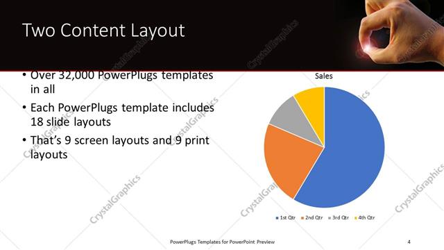 Two Content presentation slide layout