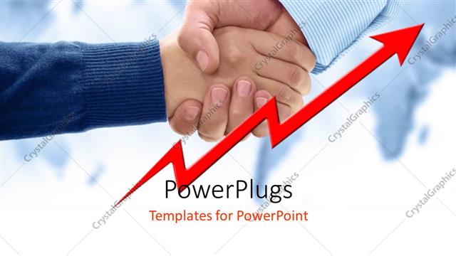  Presentation with done - An adult hand shaking a small boys hand with a red arrow