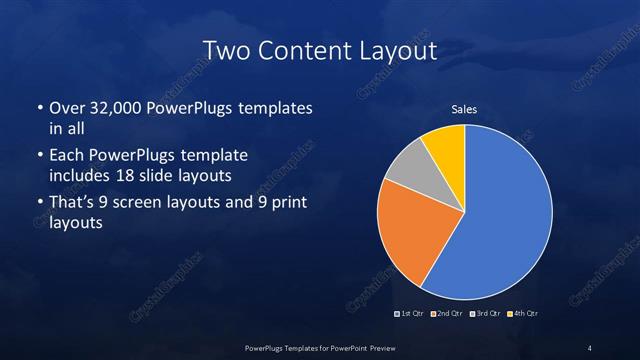 Two Content presentation slide layout