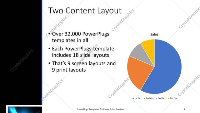 Two Content presentation slide layout