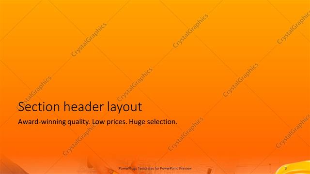 Section Header presentation slide layout